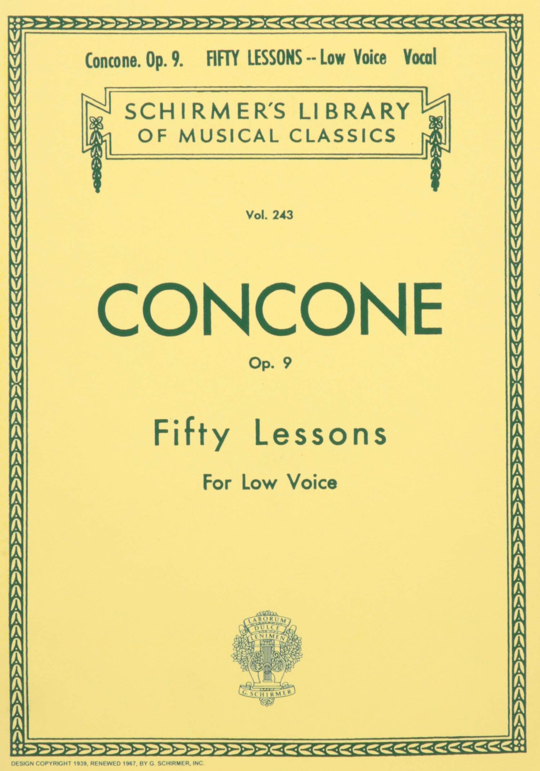 Fifty Lessons for the Low Voice: Op. 9