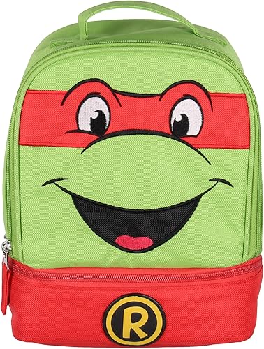 Miniatura 2 de INTIMO Teenage Mutant Ninja Turtles TMNT All Turtles - Lonchera de doble compartimento (Rafael)