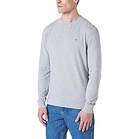 Tommy Hilfiger Uomo Felpa Track Top Senza Cappuccio, Grigio (Light Grey Heather)