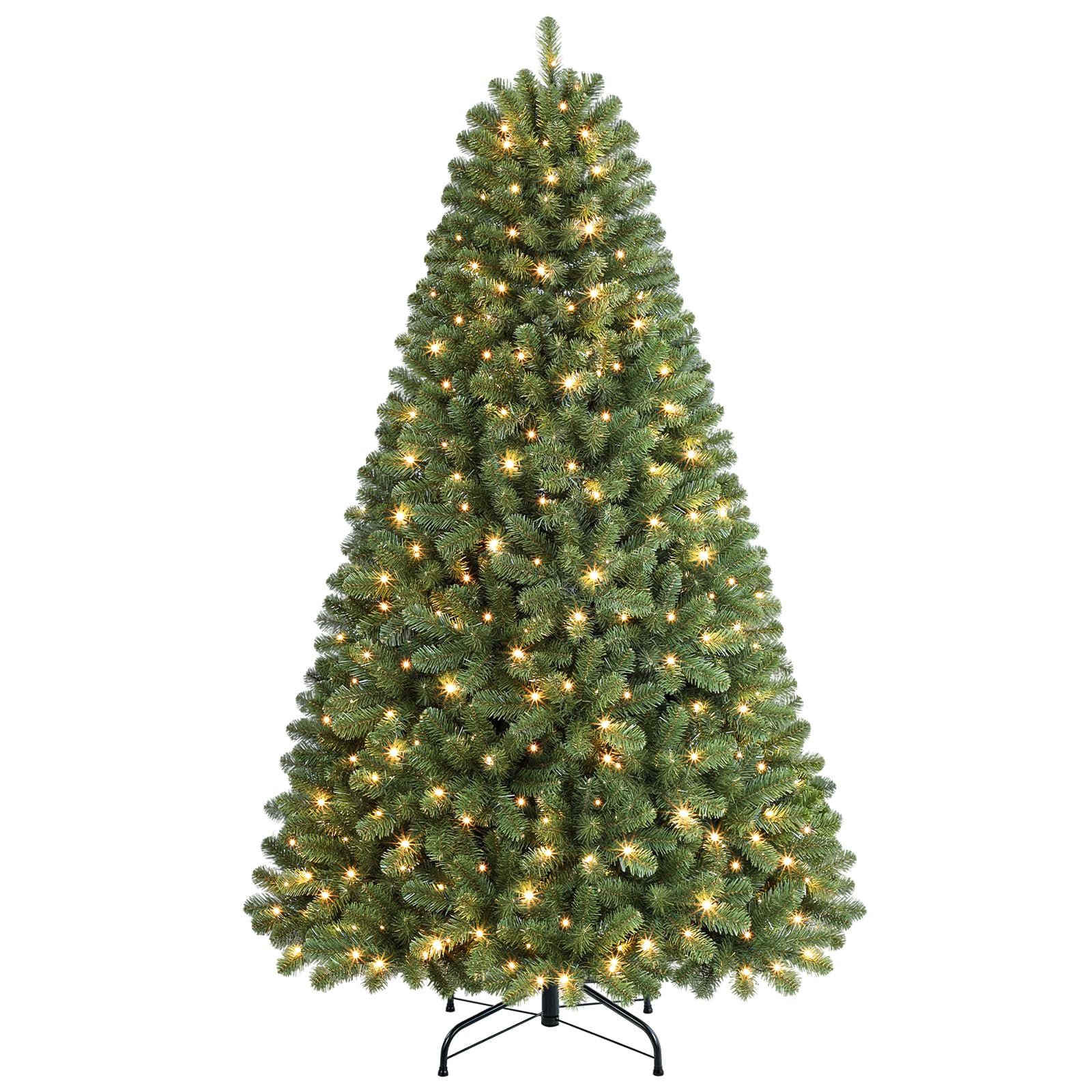 SHareconn 7FT Pre Lit Christmas Tree with 400 Multi Color Lights, 17 Modes