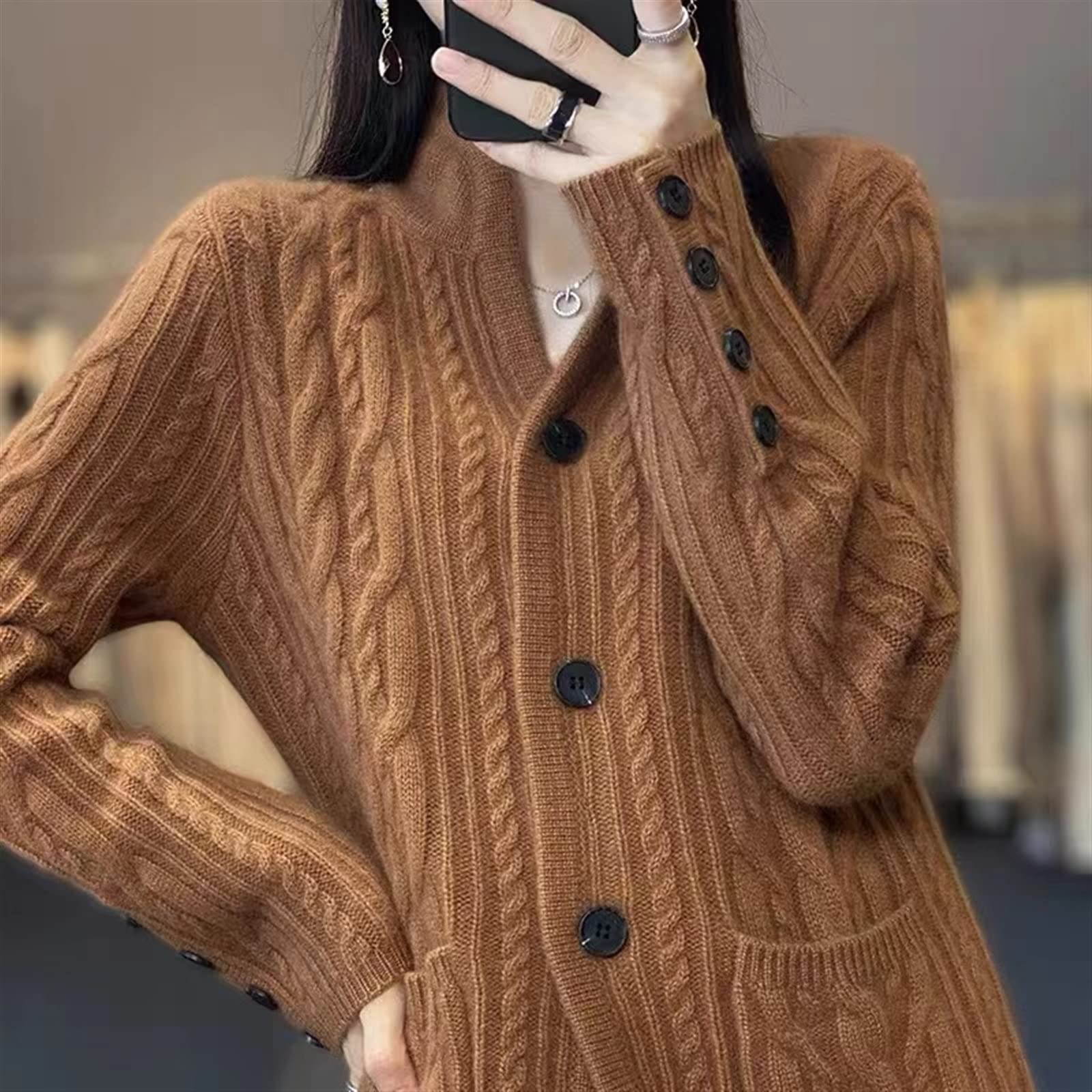 Damskie swetry z dzianiny sweter patchworkowy oversize dzianina damski sweter odzież