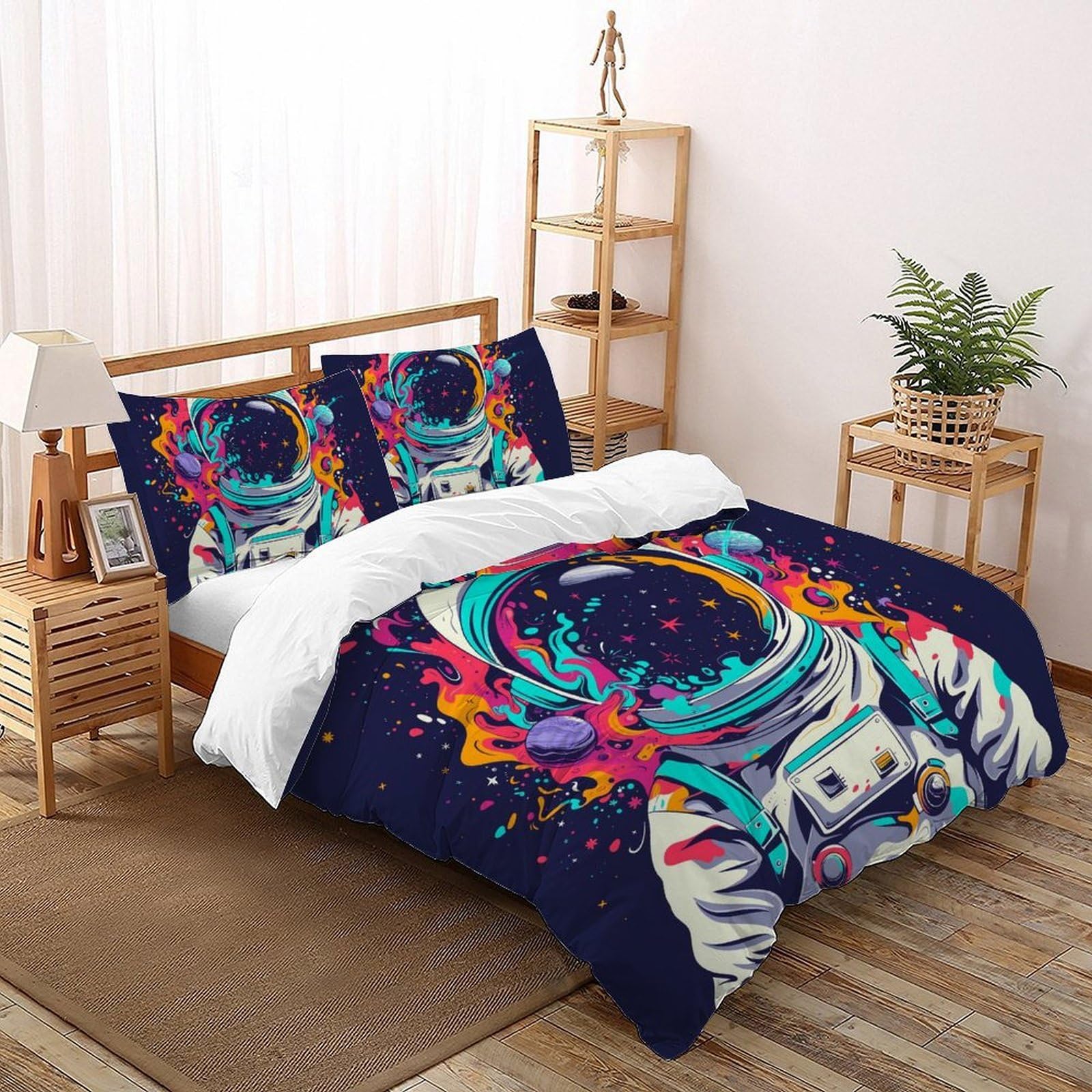 Housse de couette 3D enfant fermeture éclair pour lit king size