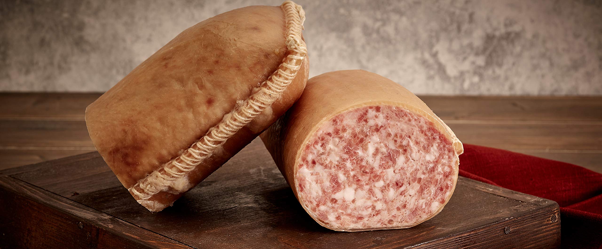 Borsotto, salami cuit charcuterie de porc, Produit typique italien, Salumi Pasini, 1.3 kg