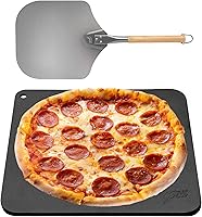Vista 11 de Hans Grill - Piedra para pizza PRO XL, piedra para hornear para pizzas para uso en horno, parrilla o barbacoa, pala de pizza de aluminio anodizado