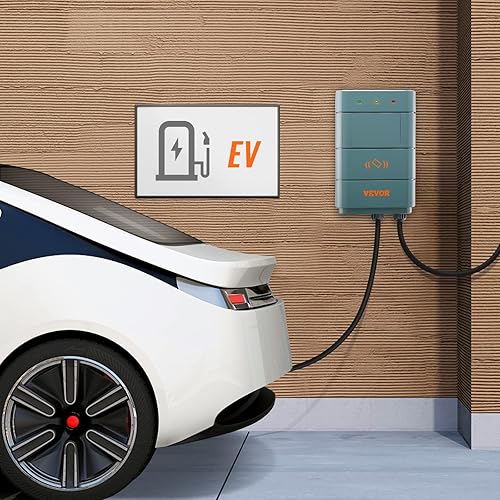 Miniatura 8 de VEVOR Estación de carga de vehículos eléctricos de nivel 2, ajustable de 0-40 A, 9.6 kW 240 V, NEMA 14-50, cargador inteligente para vehículos