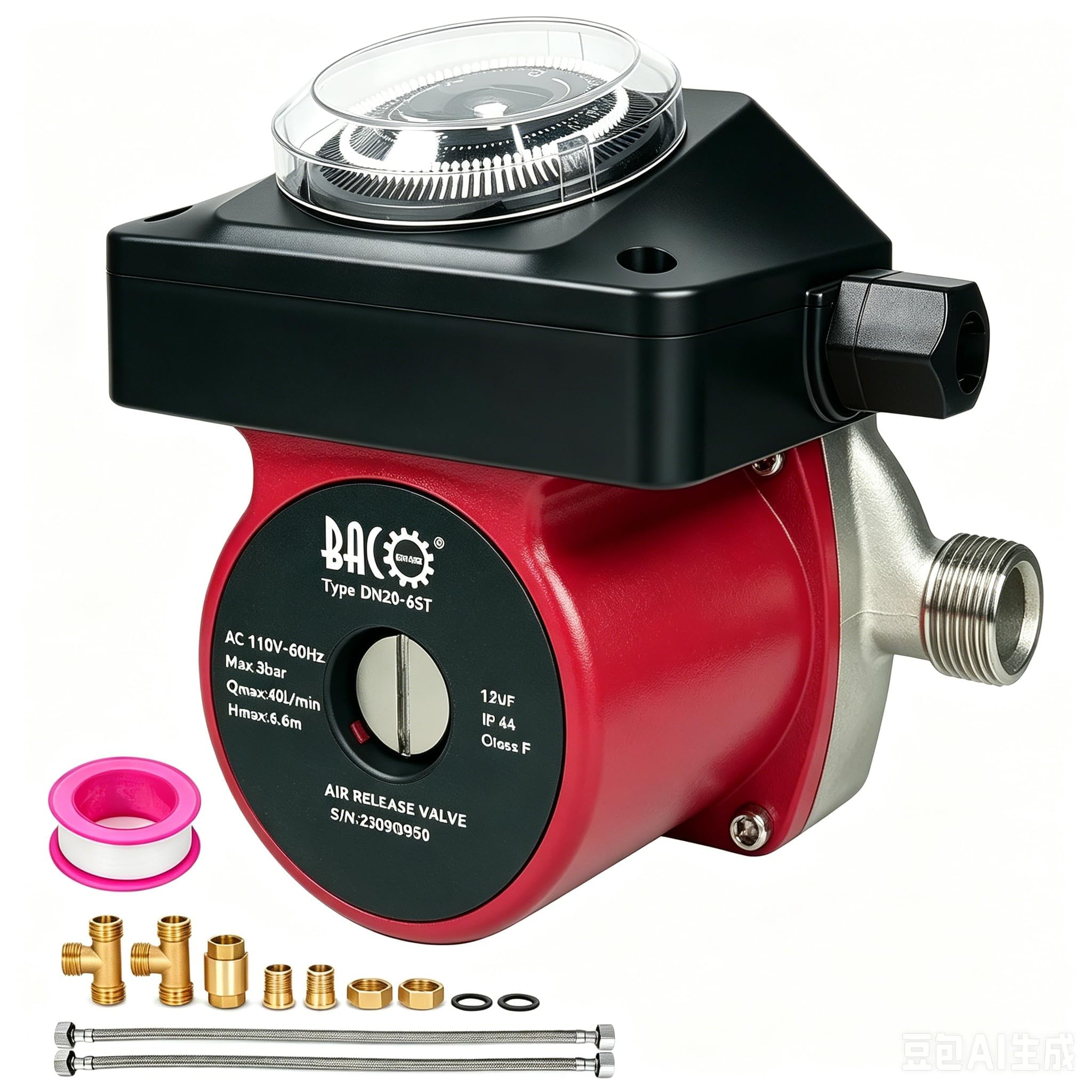 BACOENG Hot Water Recirculating Pump, Auto Start/Close Water Circulation Pump With Timer, Ultra-silent Stainless Steel Head for Electric Water Heater System/Tank Water Heaters-image-32