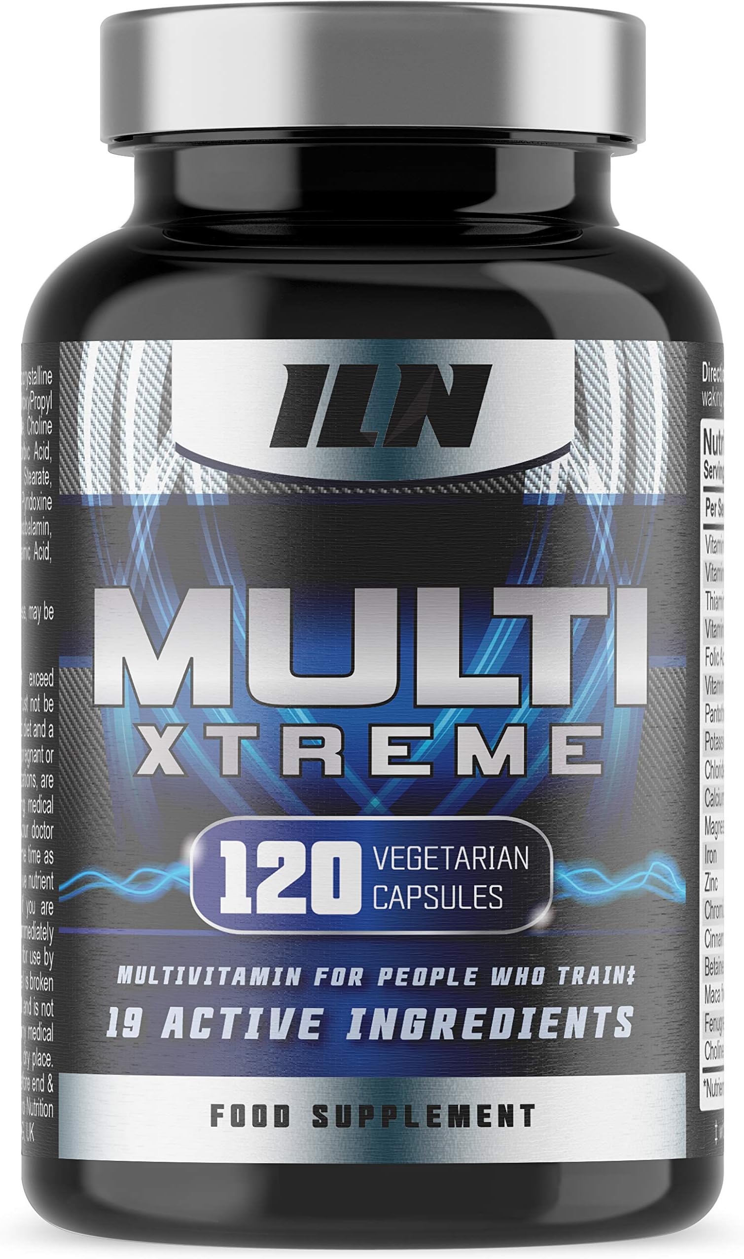 Multi Xtreme - Multivitamin Capsules for People who Train - 19 Active Ingredients - 120 Capsules Suitable for Men and Women