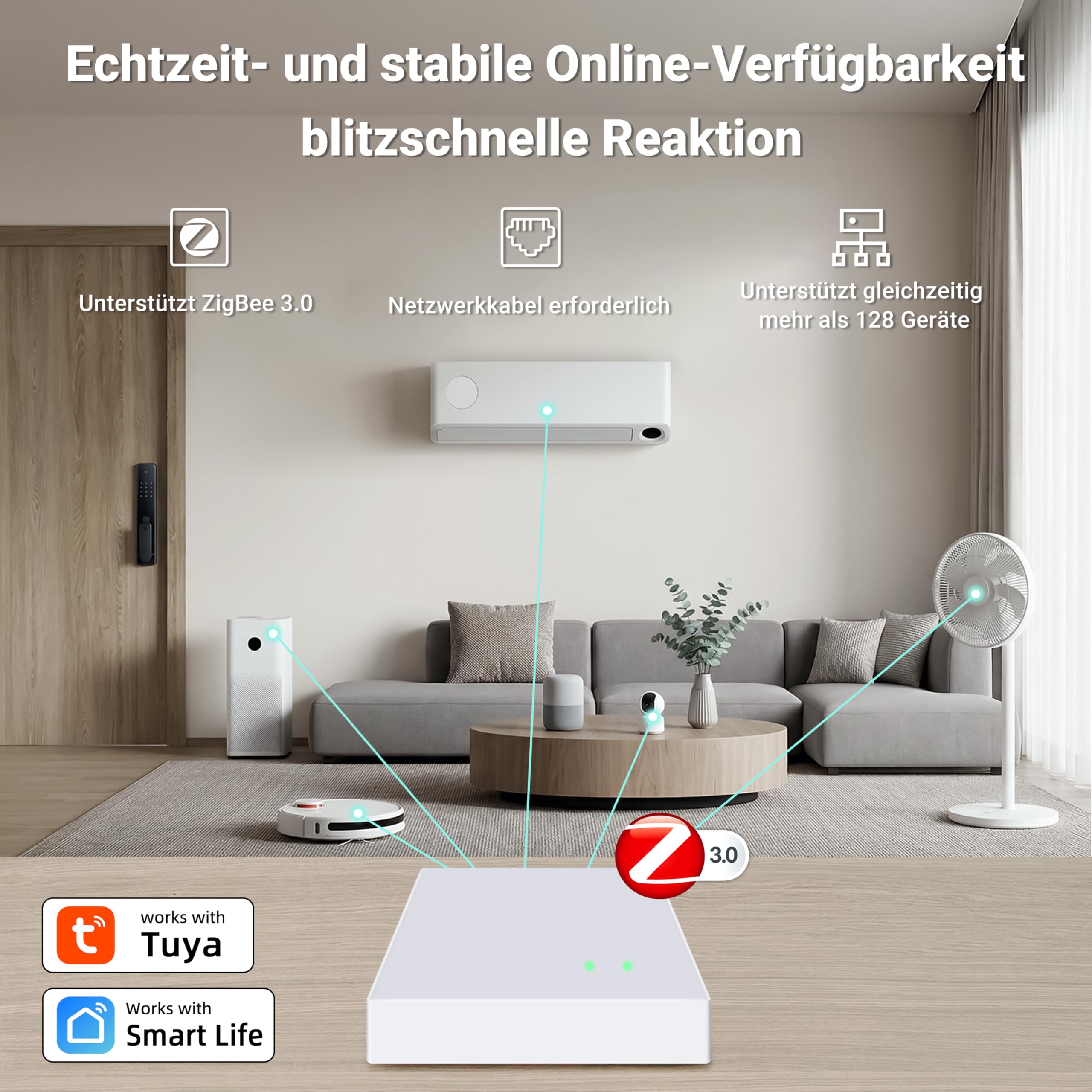 TONGOU ZigBee Appareils Smart Home, hub pour passerelle Tuya