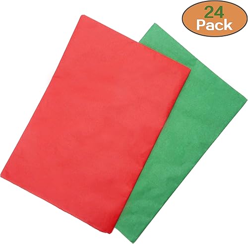 Miniatura 3 de 24 bolsas de regalo de papel kraft de Navidad de 7 x 8.6 x 3 pulgadas con 24 papeles de seda para intercambio de Navidad, bolsas de papel para