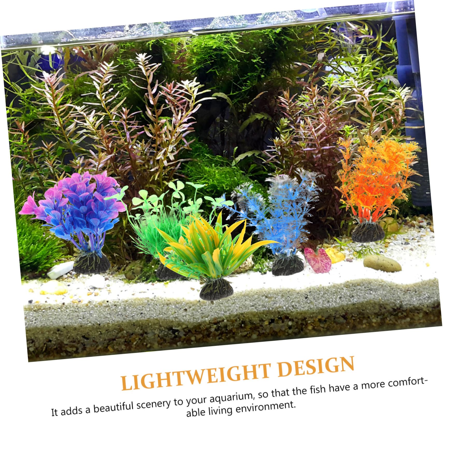 Alipis 5 Set Piante Acquatiche Artificiali per Acquari Decorazioni per Realistiche E Sicure Ornamentali per Domestici E Uffici 5 Pezzi*5