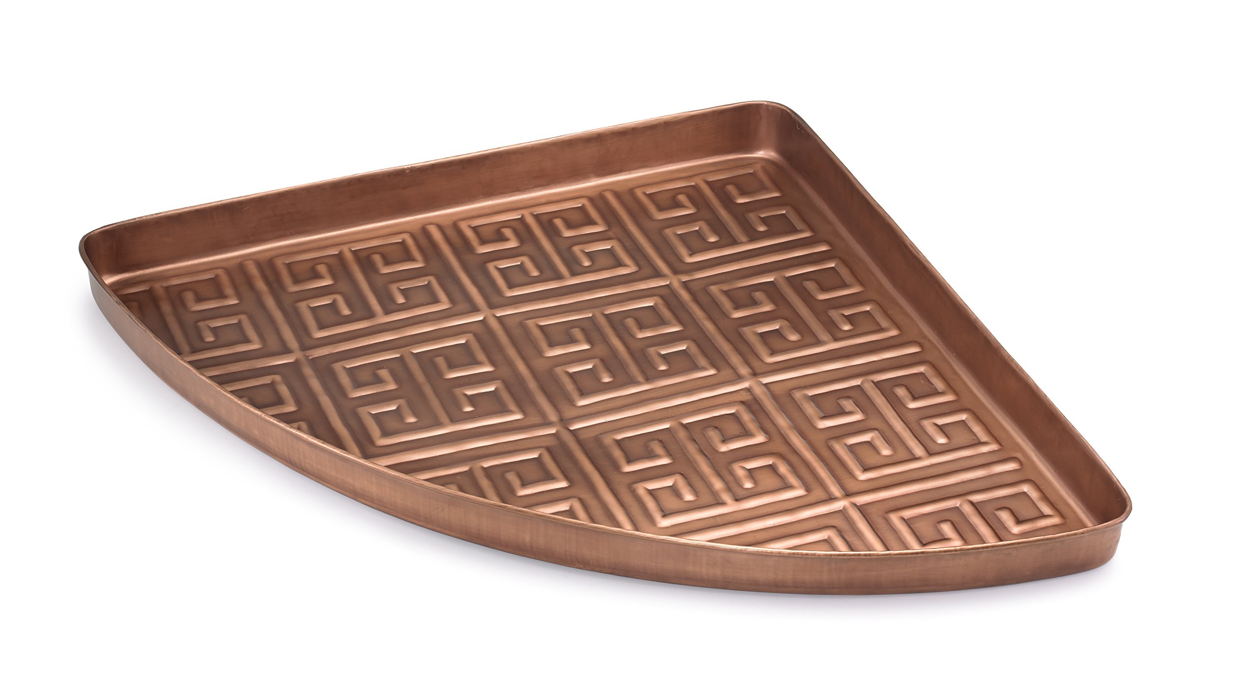 Good Directions Athens Multi-Purpose Corner Tray / Boot Tray / Shoe Tray - Copper Finish (22.5 in) - Food, Drinks, Plants, Pet Bowl, Garage, Entryway, Entrance, Foyer