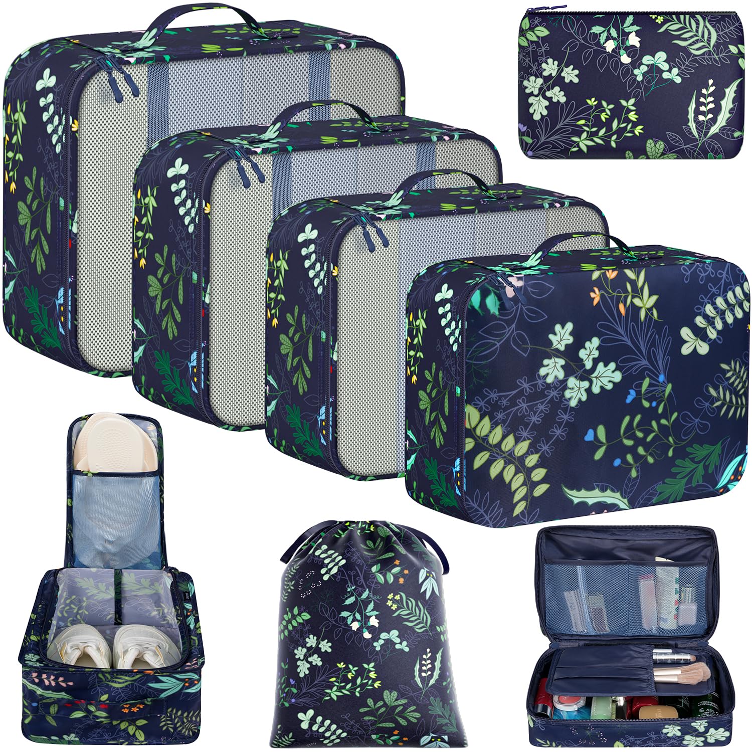 BAGAIL Packing Cubes for Suitcase 8 Set, Lightweight Luggage Packing Organizers Packing Cubes for Travel Accessories