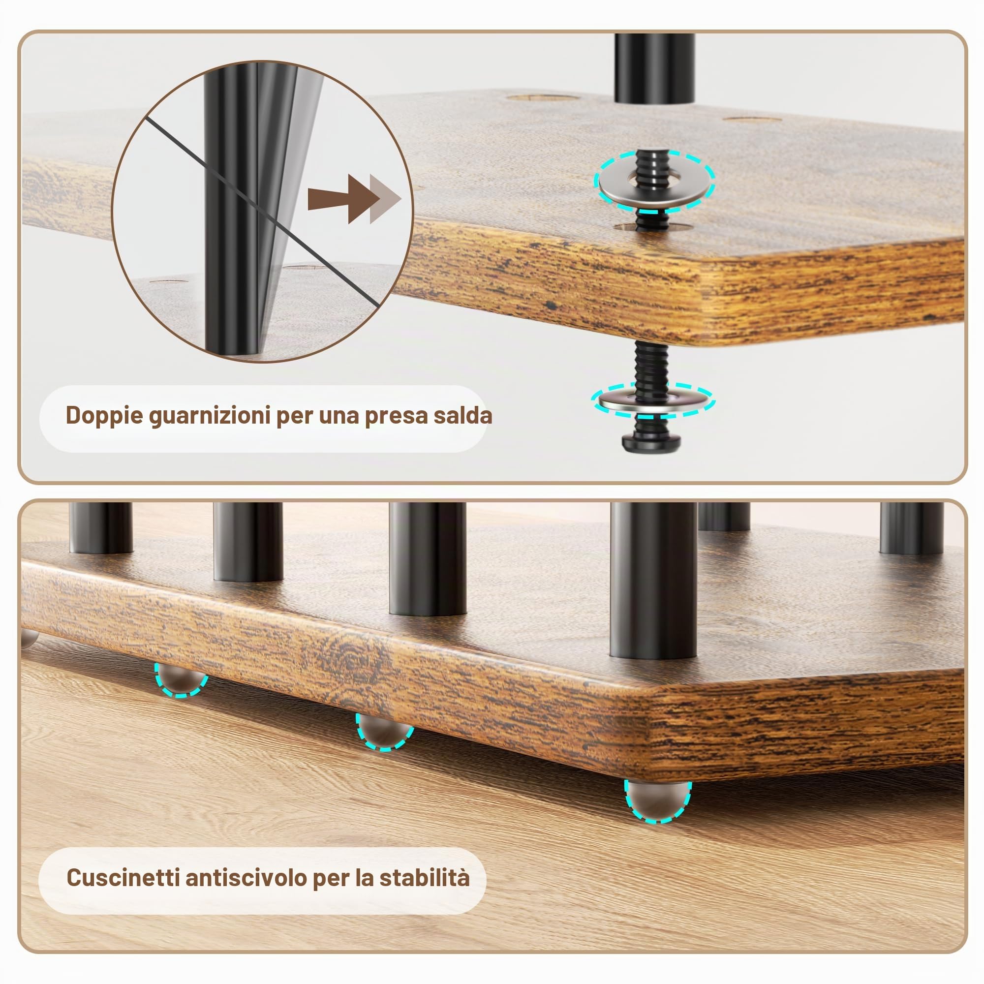 pickpiff Scarpiera 8-Paia da Boot Rack Esterno Porta Scarpe Organizer Portascarpe Ingresso Porta Scarpe Armadio