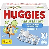 560-Count Huggies Natural Care Baby Wipes (Cucumber & Green Tea)