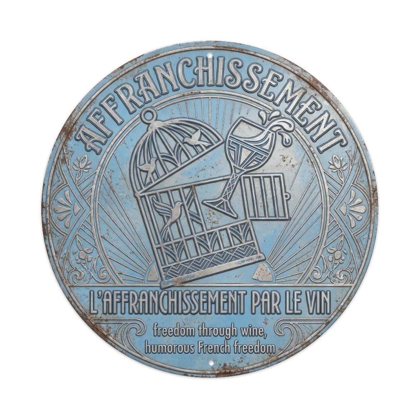 Freedom Humorous Tavern Freedom Metal Tin Sign