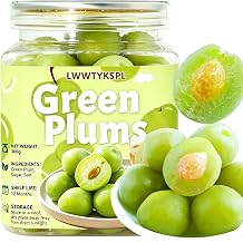 Crisp Plum Crunchy Dried Salty & Sour Plum Snack, Traditional Chinese Preserved Fruit, Vegan, Gluten-Free, Non-GMO, 300g