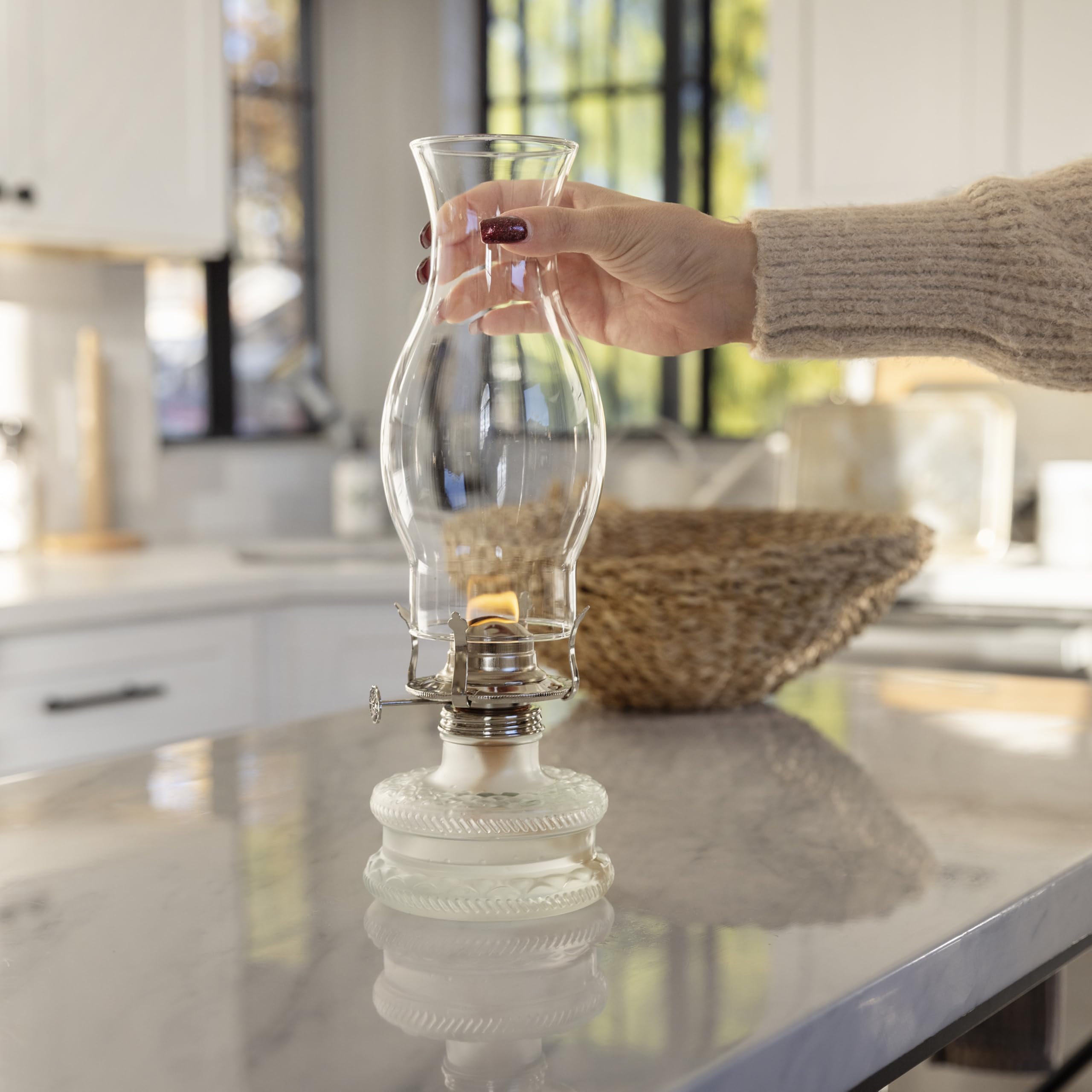 Amazon.com: Lamplight Farms 22300 Classic Oil Lamp Frosted Base
