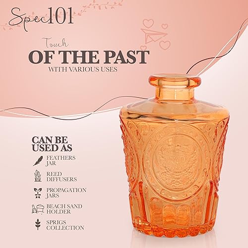 Miniatura 4 de Jarrones Bud para centros de mesa, juego de 12 jarrones de vidrio surtidos de albaricoque Crush para bodas, juego de jarrones de mesa pequeños de