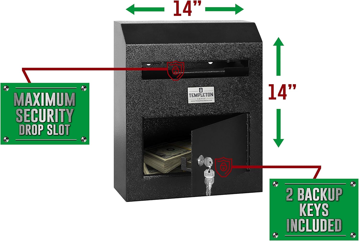 Onе-Dау Sаlе: Uр tо 80% оƒƒ Templeton Safes Wall Mounted Depository Mailbox Drop Safe and Suggestion Box, Keyed Lock
