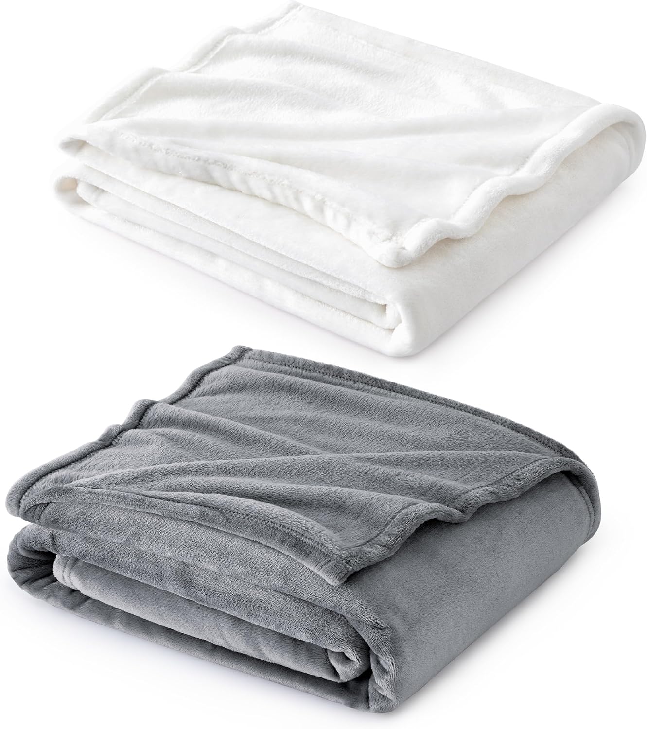 Bedsure Fleece Bed Blankets Queen Size Soft Lightweight Plush Fuzzy Cozy Luxury Blanket Microfiber, 90x90 inches