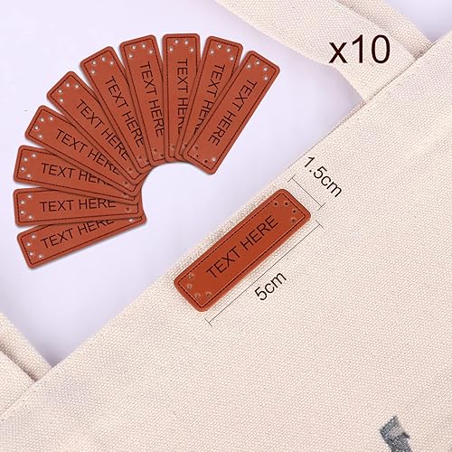 Vista 4 de Etiquetas de ropa personalizadas, cuero personalizado y etiquetas de tejer (10PCS)