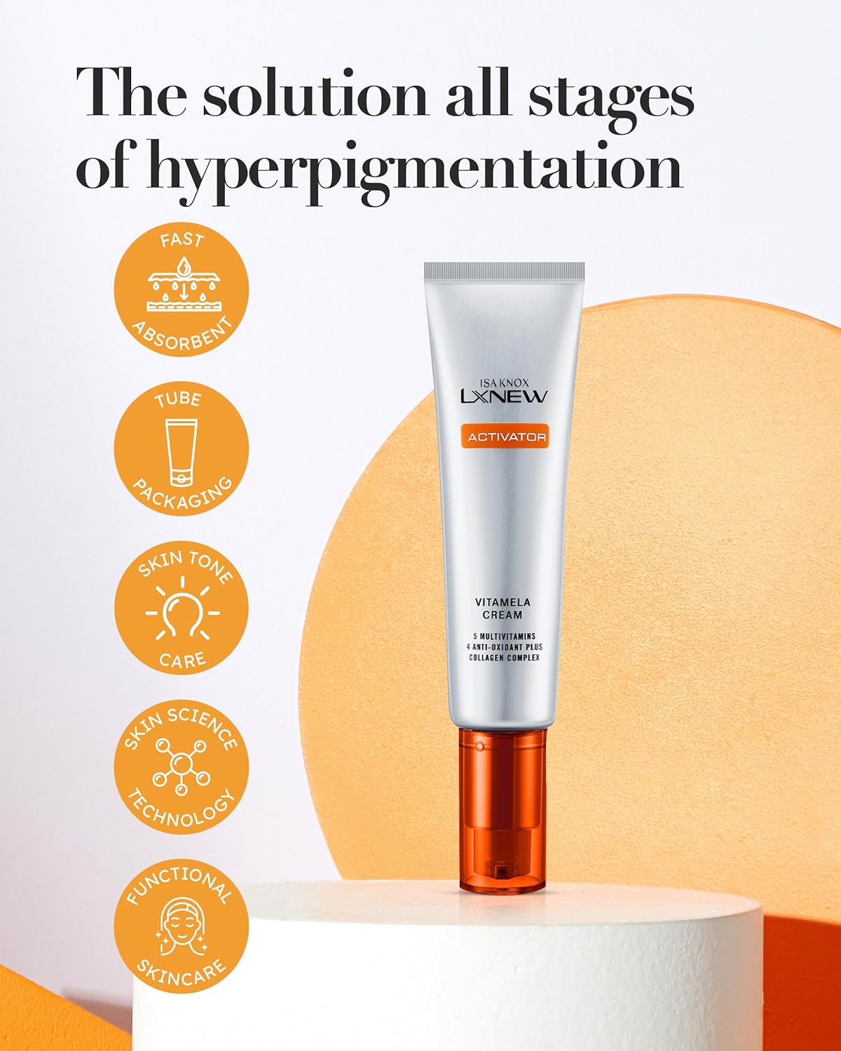 ISA KNOX LXNEW VITAMIN Cream Set (64 ml/2.16 fl oz) - Skin tone, Blemish Recovery/Hyperpigmentation Treatmen. Multivitamins, Antioxidant Collagen Complex.