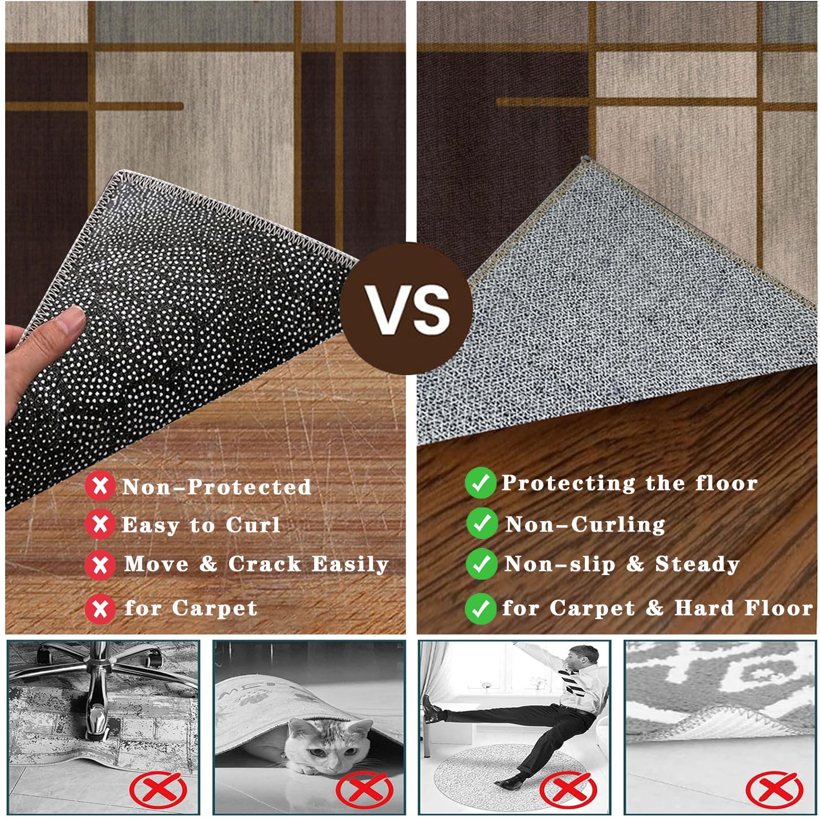 Tapis Chaise Gaming Tapis de Chaise pour Les Chaises de Jeu ou de Bureau Tapis Protection de Sol Protège Parquet Chaise Roulettes Tapis de Sol Gaming pour Gaming et Le Travail 80 x 120 cm