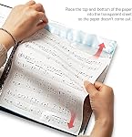 Sheet Music Folder (Letter, 1 Pack) - 40 Sleeves of 80 Pages Each - Spiral Folder Organiser for Music Stands - Fits Letter Size 8.5 x 11 inches