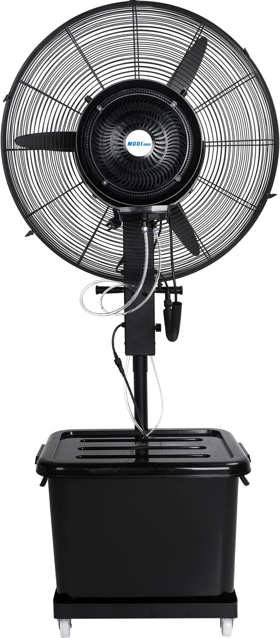 MODI Domain Industrial Fan With Water Sprayer | Floor-Mounted Water Misting Stand Fan With 42 Large Capacity Tank | For Commercial and Outdoor Use