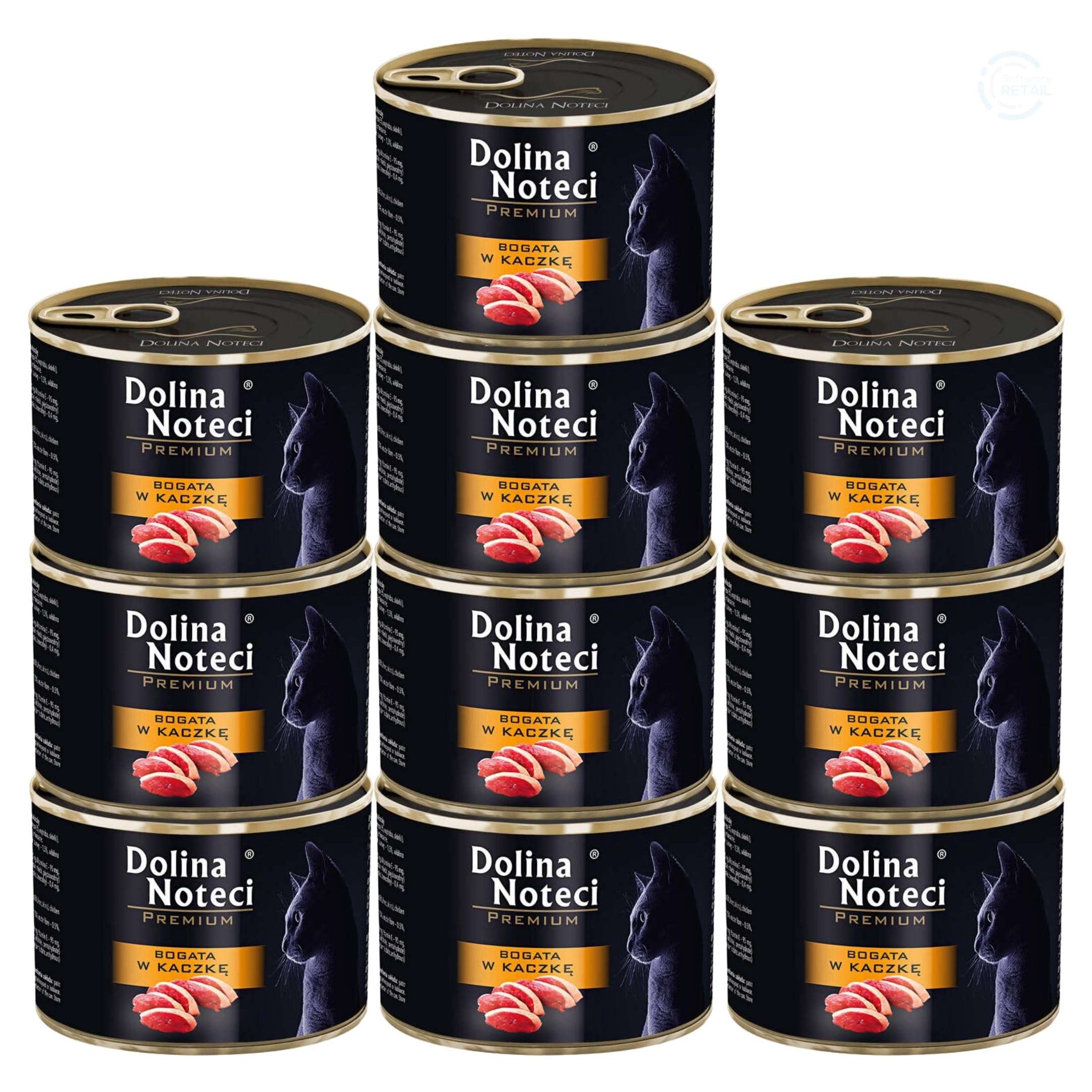 Dolina Noteci Premium Moist & Juicy Wholesome Grain-Free Cat Food - Natural Meat Recipes Enriched with Vitamins & Minerals for Happy, Healthy Cats! (Duck, 10x185g) โ image 1