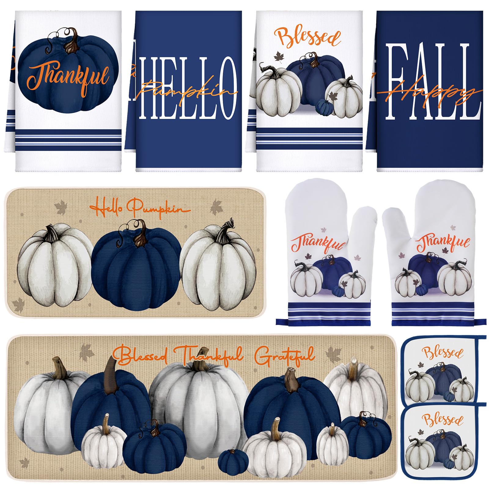 Fall Pumpkin Kitchen Decor Set - Cozy Cooking! -13