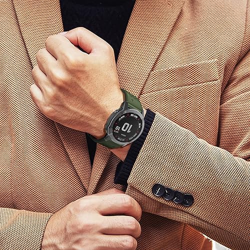 Miniatura 5 de Bandkids Correas de 0.866 pulgadas compatibles con Garmin Fenix 7, Fenix 6, Fenix 5, correa de reloj deportivo de silicona impermeable de ajuste