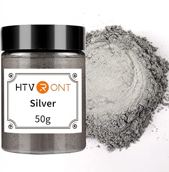 HTVRONT Silver Mica Powder for Resin - 1.7oz/50g Silver Dust Epoxy Pigment