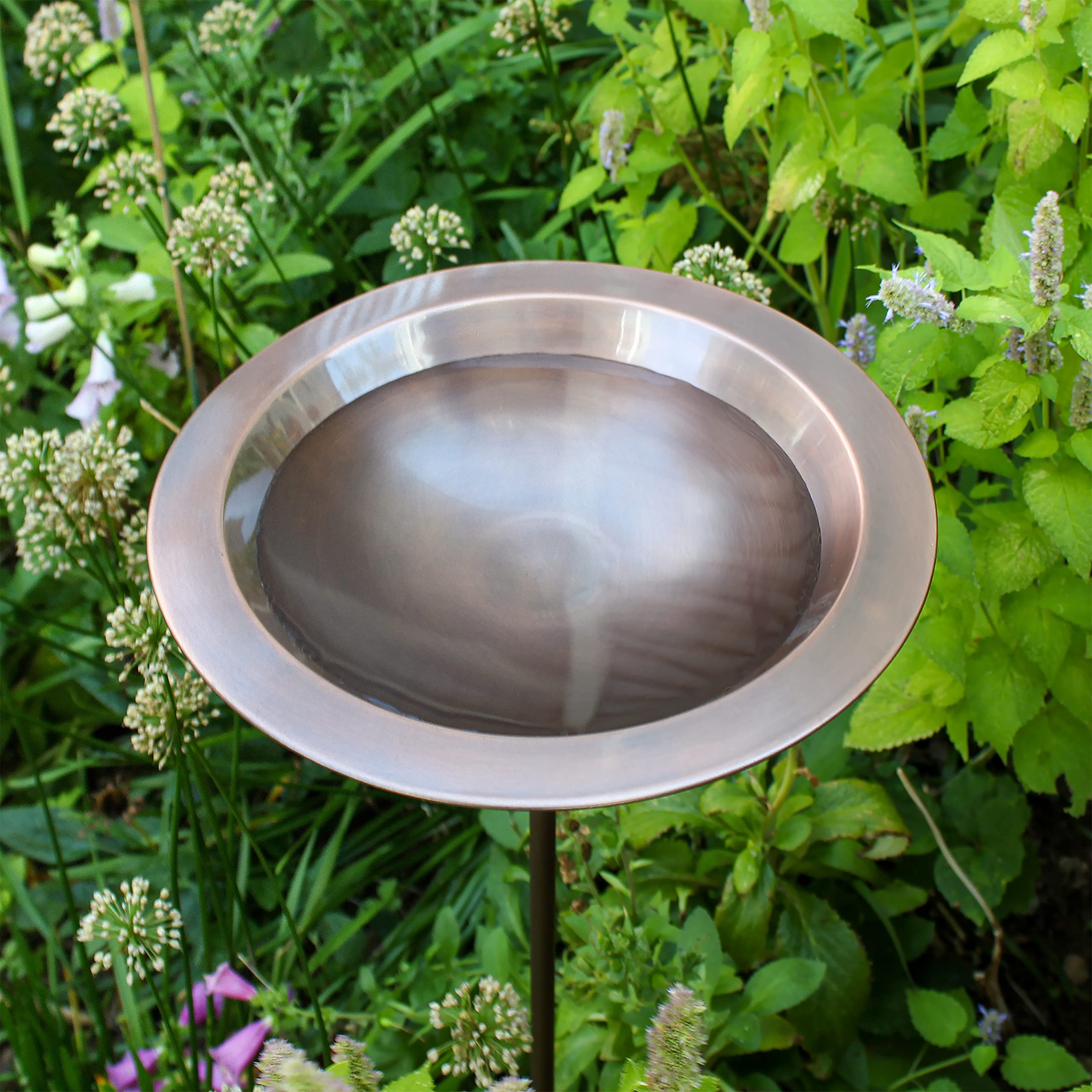 ACHLA DESIGNS 201-3006 Classic II mit Stab Vogeltränke, Antikkupfer