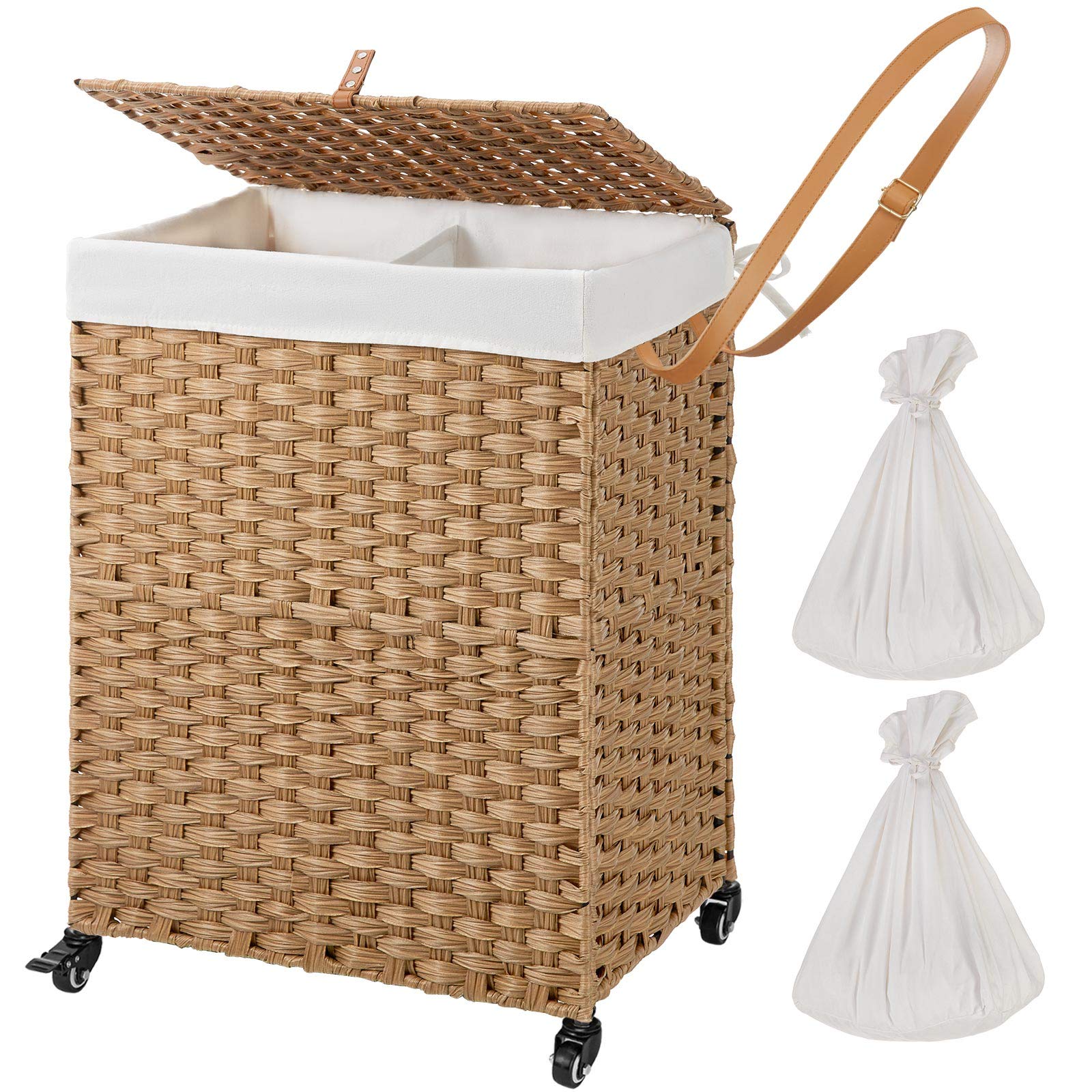 Buy Greenstell Laundry Hamper with Wheels, No Install Needed, 90L