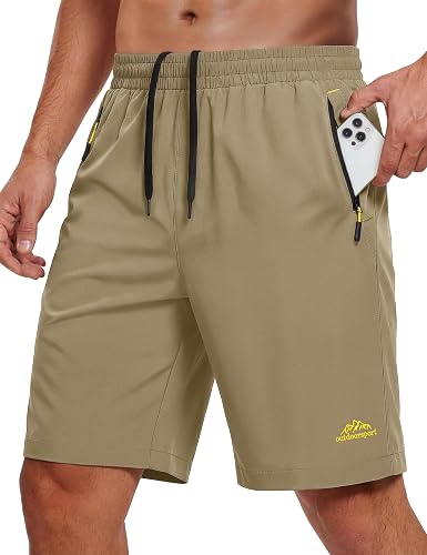 MAGCOMSEN Men's Workout Gym 9' Shorts Quick Dry Lightweight Summer Casual Athletic Hiking Shorts for Men with 3 Pockets
