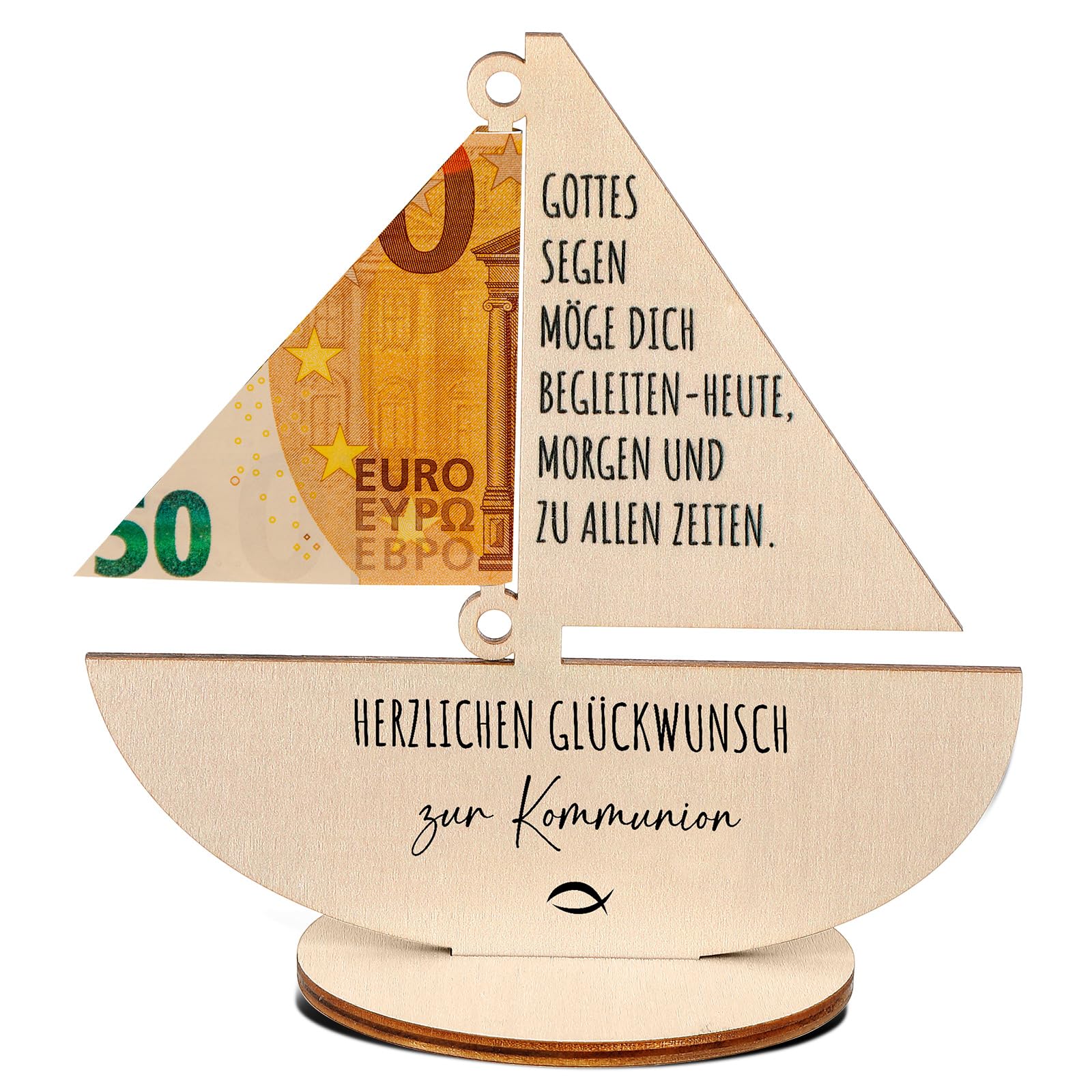 Otuuz Geldgeschenk zur Kommunion Arche Noah Geschenk aus Holz Kommunion Geldgeschenk Verpackung für Mädchen Junge für Geburt Geburtstag