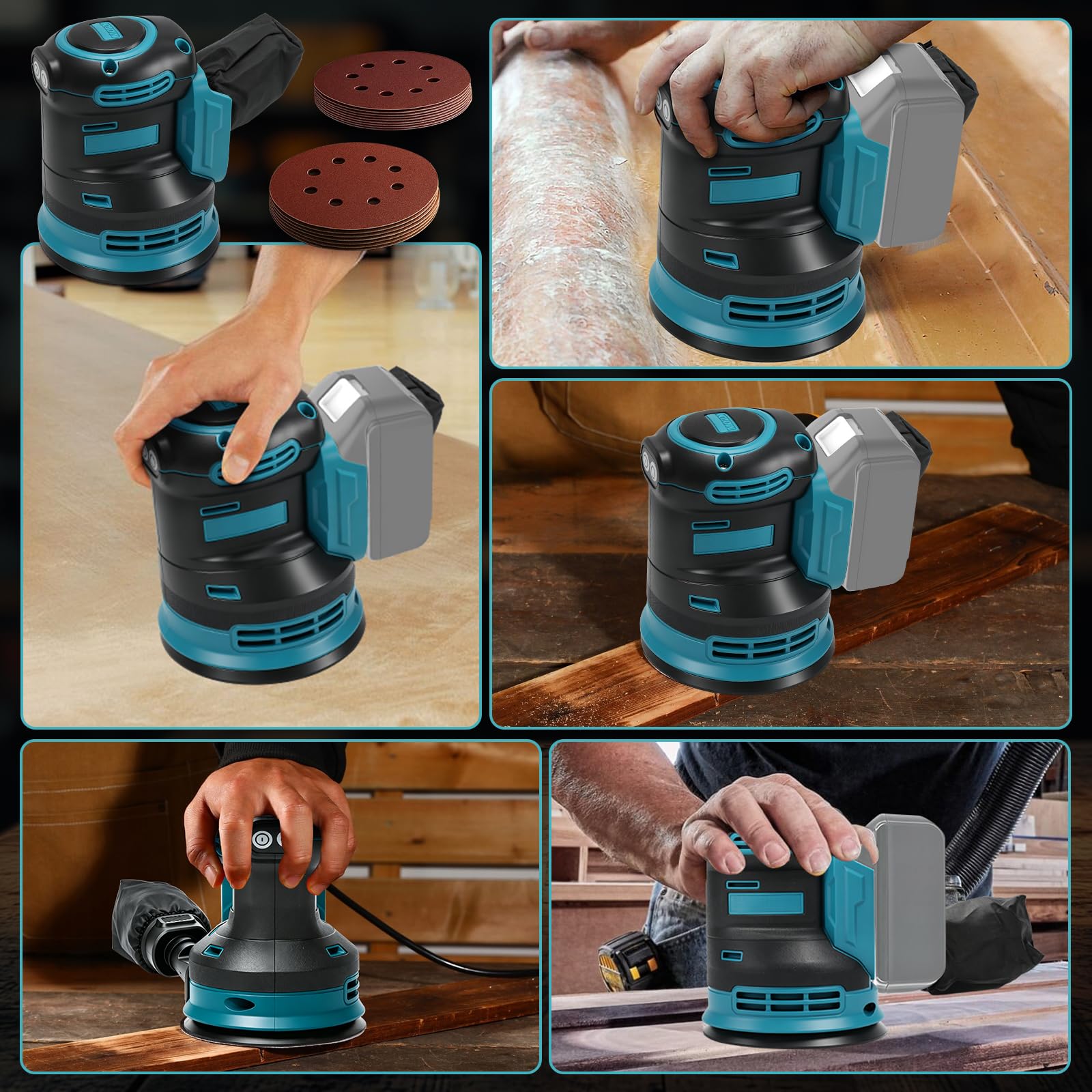 Lijadora Orbital Inalámbrica 125 mm para Makita 18V (sin Batería)