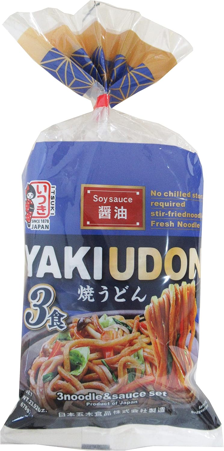 Itsuki Foods Yakiudon 3 servings with Soy Sauce Amazon.ca Grocery