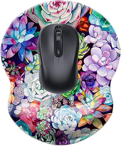 Miniatura 151 de Alfombrilla para mouse con soporte de muñeca, almohadilla antideslizante para mouse para oficina, computadora, laptop y Mac, cómoda y ligera