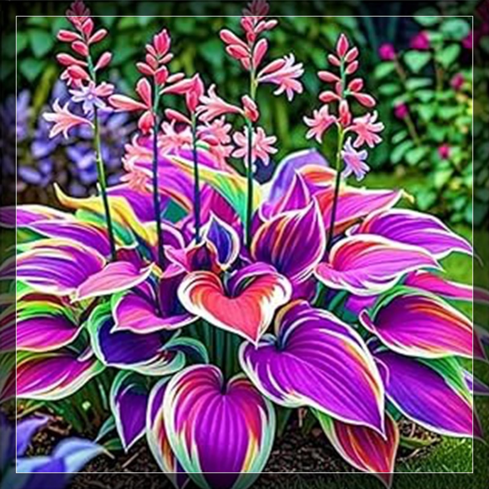 Midnight Blue Heart Hosta Bulbs - Fast Growing for Lush Garden Borders & Landscaping | Excellent Displays-4 Bulbs-C