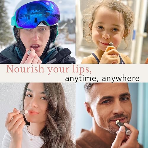 Miniatura 6 de Bálsamo de labios para nutrir hidratar y humectar los labios secos y partidos con cera de abeja y hierbabuena orgánica de Beauty by Earth 4 tubos en