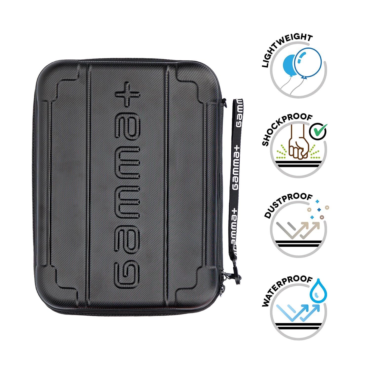 GAMMA+ Maletín Barbería Cortapelos Profesionales | Estuche de Viaje para Clipper, Trimmer y Afeitadoras | Organizador de Herramientas de Barbería | Impermeable | Tamaño Compacto | Rígido