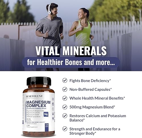 Miniatura 2 de Complejo de magnesio con 5 mejores formas y resina Shilajit del Himalaya, suministro para 4 meses de glicinato de magnesio, óxido, taurato, quelato,