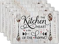 Vista 57 de Giwawa Juego de 4 manteles individuales decorativos de feliz cumpleaños, regalos de pastel de cumpleaños, banderas de colores, globos de confeti