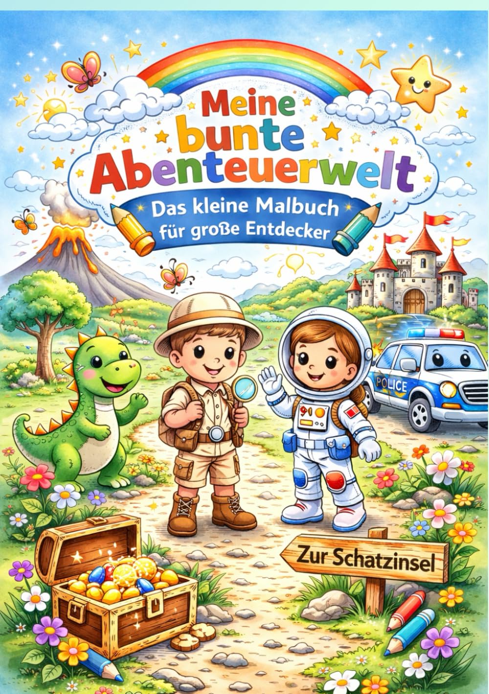 Meine bunte Abenteuerwelt: Das kleine Malbuch für große Entdecker