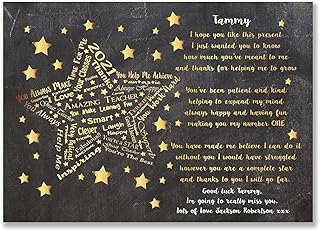 A gorgeous Personalised Star Poem thank you for a nursery, teacher, childminder etc print to say thank you to a Teacher or School, Present Gift Thank Leaving Quote