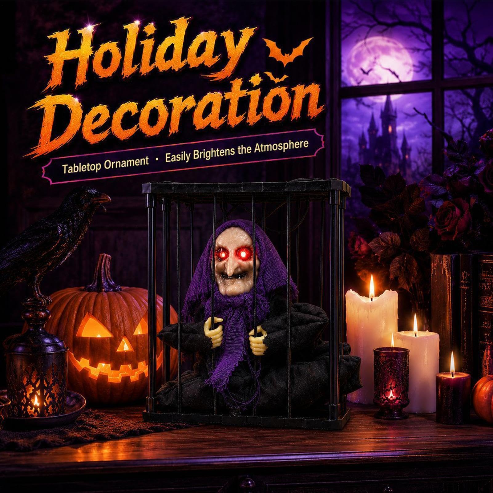 Generisch Decorazioni animate per Halloween, occhi spaventosi e