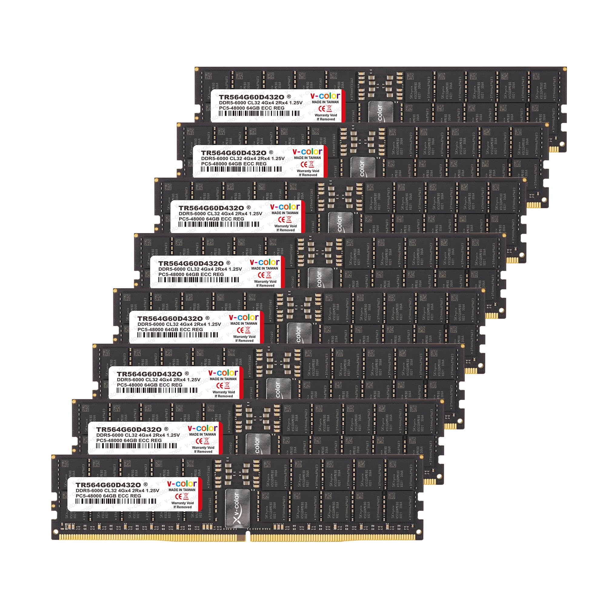 V-Color DDR5 512GB (64GBx8) 6000MHz CL32 Overclocking R-DIMM