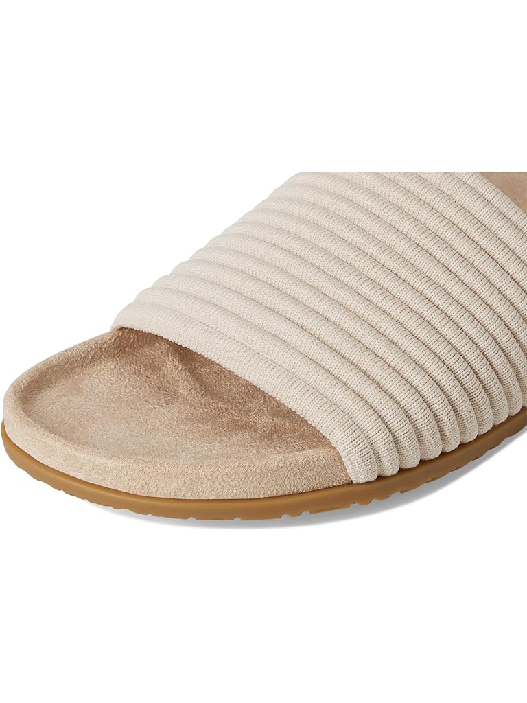 White VIONIC Evie Knit Slide Sandals